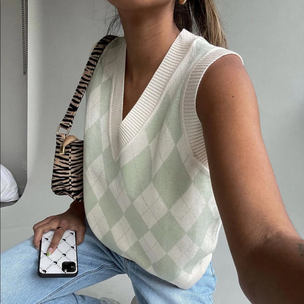 Princess Polly Argyle Sweater Vest.